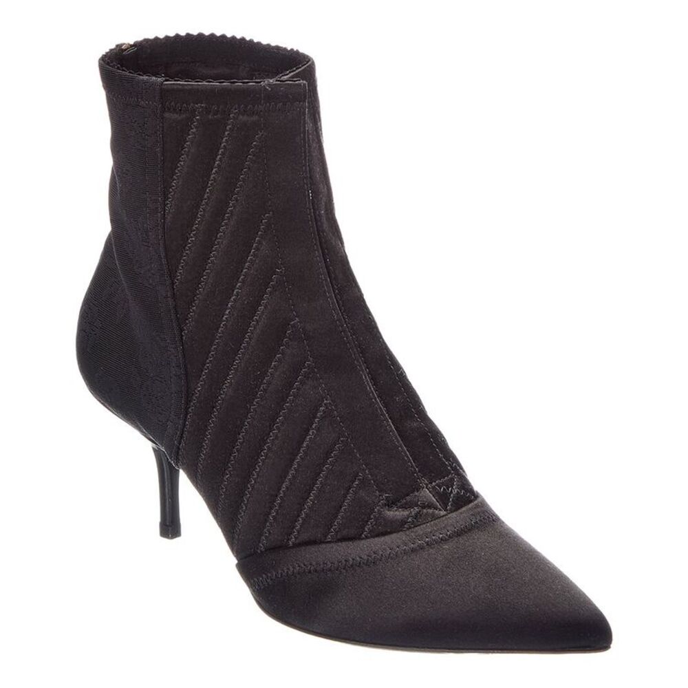 Dolce & Gabbana Corset Satin & Lace Bootie, Black